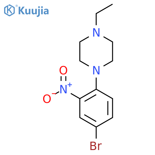 1-(4-Bromo-2-nitrophenyl)-4-ethylpiperazine structure