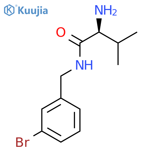 (S)-2-Amino-N-(3-bromo-benzyl)-3-methyl-butyramide structure