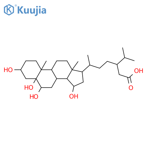 (3beta,5alpha,6beta,15alpha,24R)-3,5,6,15-Tetrahydroxystigmastan-29-oic acid structure