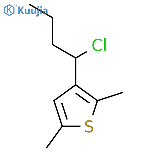 3-(1-chlorobutyl)-2,5-dimethylthiophene structure