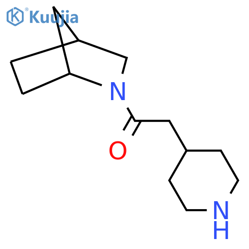 1-{2-Azabicyclo[2.2.1]heptan-2-yl}-2-(piperidin-4-yl)ethan-1-one structure