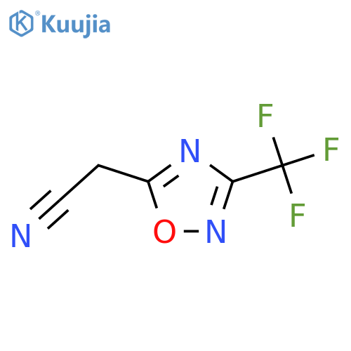 [3-(Trifluoromethyl)-1,2,4-oxadiazol-5-yl]acetonitrile structure