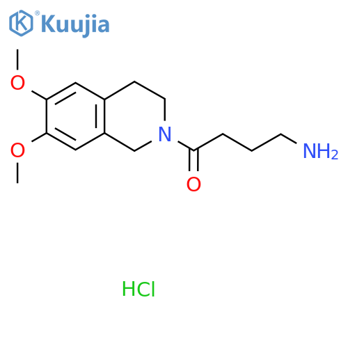 4-Amino-1-(6,7-dimethoxy-1,2,3,4-tetrahydroisoquinolin-2-yl)butan-1-one hydrochloride structure