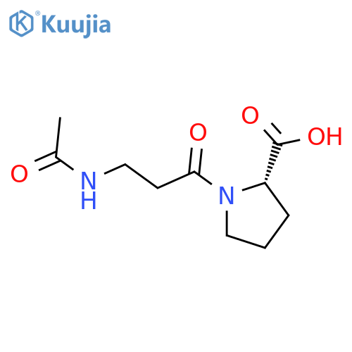 1-(3-acetamidopropanoyl)pyrrolidine-2-carboxylic acid structure