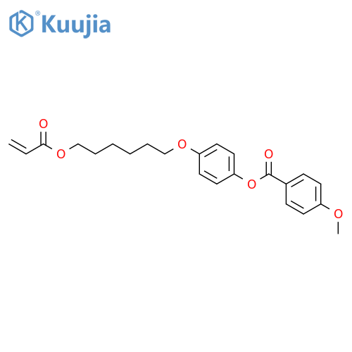 Benzoic acid,4-methoxy-,4-[[6-[(1-oxo-2-propen-1-yl)oxy]hexyl]oxy]phenyl ester structure