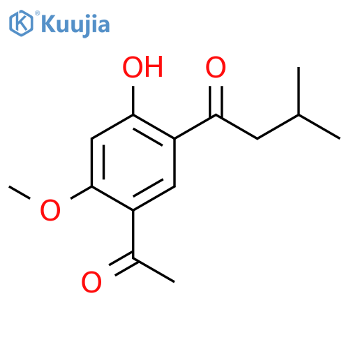 1-(5-acetyl-2-hydroxy-4-methoxyphenyl)-3-methylbutan-1-one structure
