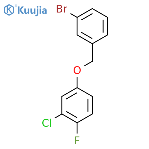 4-[(3-bromophenyl)methoxy]-2-chloro-1-fluorobenzene structure