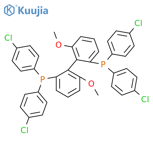 1,1'-[(1S)-6,6'-Dimethoxy[1,1'-biphenyl]-2,2'-diyl]bis[1,1-bis(4-chlorophenyl)phosphine] structure