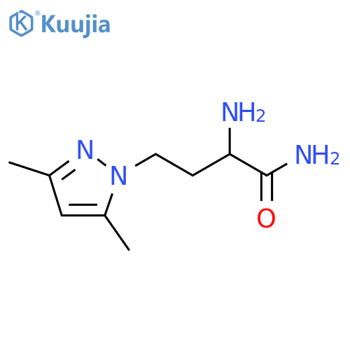2-amino-4-(3,5-dimethyl-1H-pyrazol-1-yl)butanamide structure