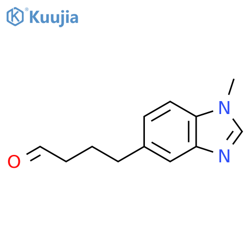 4-(1-methyl-1H-1,3-benzodiazol-5-yl)butanal structure