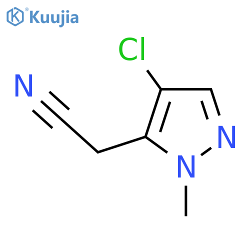 2-(4-Chloro-1-methyl-1H-pyrazol-5-yl)acetonitrile structure
