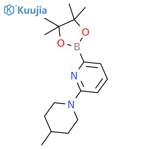 2-(4-Methylpiperidin-1-yl)-6-(4,4,5,5-tetramethyl-1,3,2-dioxaborolan-2-yl)pyridine structure