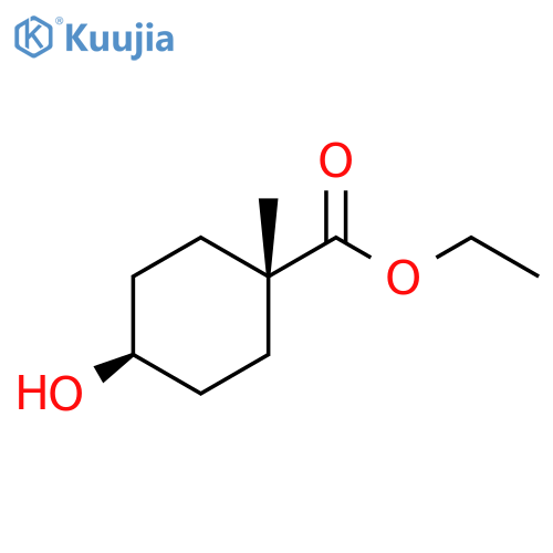 ethyl trans-4-hydroxy-1-methyl-cyclohexanecarboxylate structure