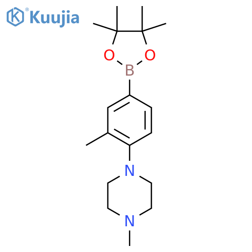1-Methyl-4-(2-methyl-4-(4,4,5,5-tetramethyl-1,3,2-dioxaborolan-2-yl)phenyl)piperazine structure