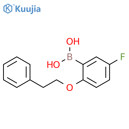 5-fluoro-2-(2-phenylethoxy)phenylboronic acid structure