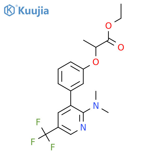 2-3-(2-Dimethylamino-5-trifluoromethyl-pyridin-3-yl)-phenoxy-propionic acid ethyl ester structure