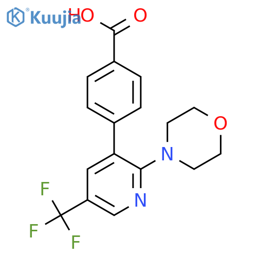 4-(2-Morpholin-4-yl-5-trifluoromethyl-pyridin-3-yl)-benzoic acid structure