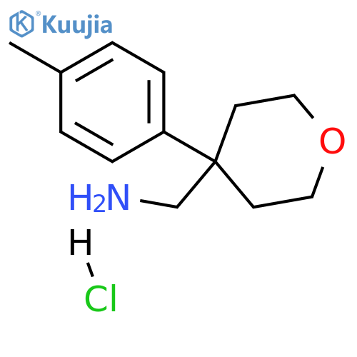 1-[4-(4-methylphenyl)oxan-4-yl]methanamine hydrochloride structure