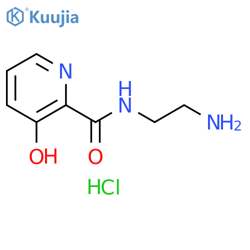 2-Pyridinecarboxamide, N-(2-aminoethyl)-3-hydroxy-, hydrochloride (1:1) structure