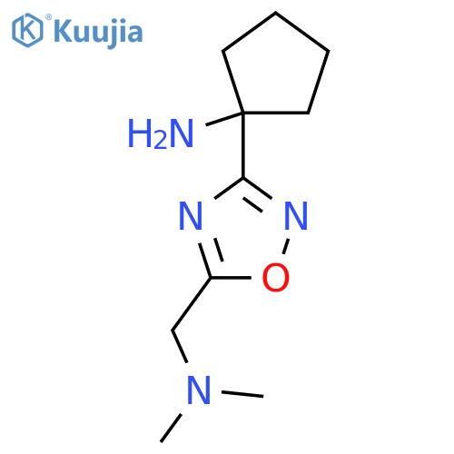 1-{5-[(Dimethylamino)methyl]-1,2,4-oxadiazol-3-yl}cyclopentan-1-amine structure