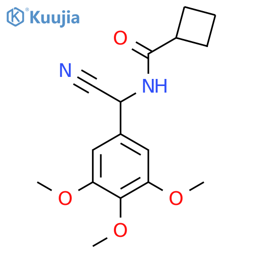 N-[cyano(3,4,5-trimethoxyphenyl)methyl]cyclobutanecarboxamide structure