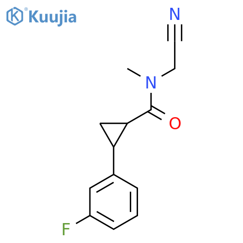 N-(cyanomethyl)-2-(3-fluorophenyl)-N-methylcyclopropane-1-carboxamide structure