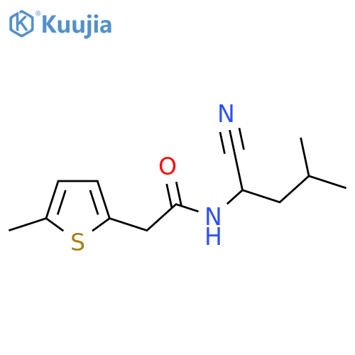 N-(1-cyano-3-methylbutyl)-2-(5-methylthiophen-2-yl)acetamide structure