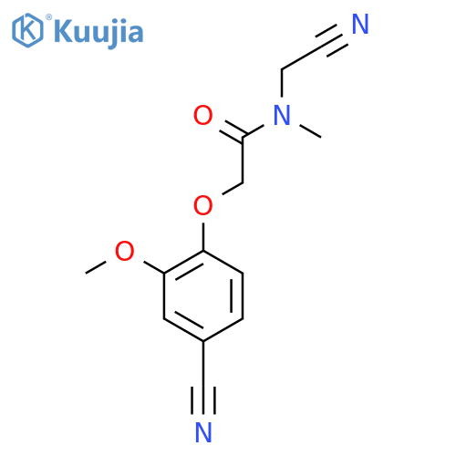 2-(4-cyano-2-methoxyphenoxy)-N-(cyanomethyl)-N-methylacetamide structure