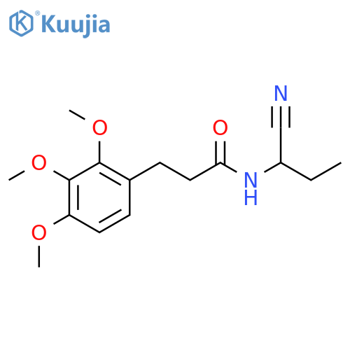 N-(1-cyanopropyl)-3-(2,3,4-trimethoxyphenyl)propanamide structure