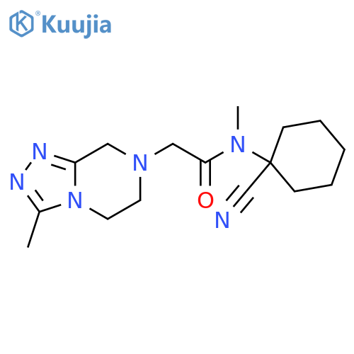 N-(1-cyanocyclohexyl)-N-methyl-2-{3-methyl-5H,6H,7H,8H-[1,2,4]triazolo[4,3-a]pyrazin-7-yl}acetamide structure