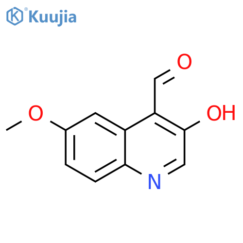 3-hydroxy-6-methoxy-quinoline-4-carbaldehyde structure