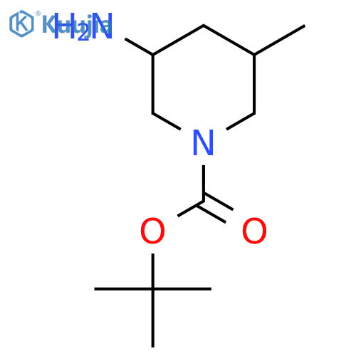 tert-butyl 3-amino-5-methyl-piperidine-1-carboxylate structure