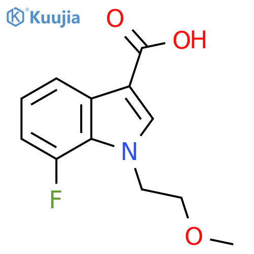 7-Fluoro-1-(2-methoxy-ethyl)-1H-indole-3-carboxylic acid structure