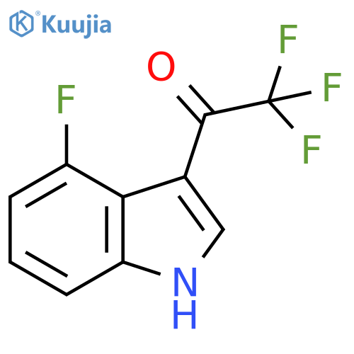 2,2,2-trifluoro-1-(4-fluoro-1H-indol-3-yl)ethan-1-one structure