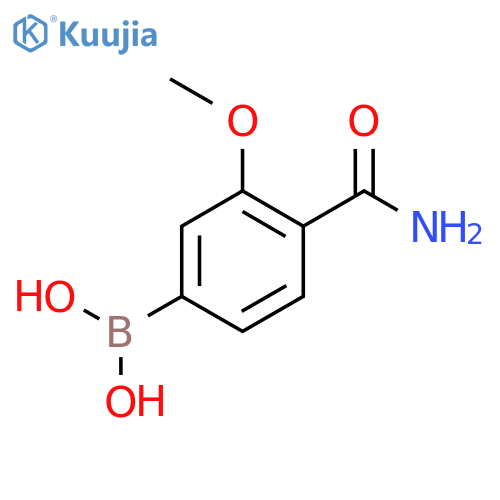 (4-Carbamoyl-3-methoxyphenyl)boronic acid structure