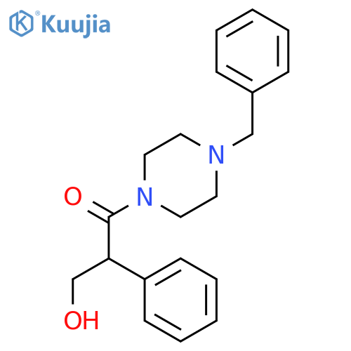 1-(4-benzyl-piperazin-1-yl)-3-hydroxy-2-phenyl-propan-1-one structure