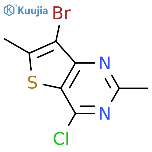 7-bromo-4-chloro-2,6-dimethyl-thieno3,2-dpyrimidine structure