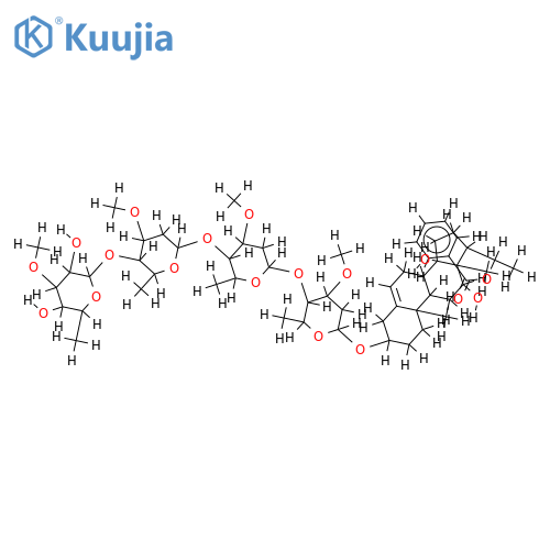 20-O-benzoyl-boucerin-3-O-6-deoxy-3-O-methyl-O-beta-D-allopyranosyl(1-->4)-O-beta-D-oleandropyranosyl(1-->4)-O-beta-D-cymaropyranosyl(1-->4)-O-beta-D-cymaropyranoside structure
