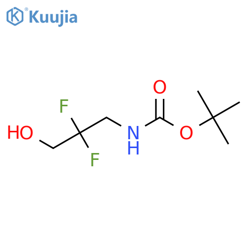 tert-butyl N-(2,2-difluoro-3-hydroxypropyl)carbamate structure