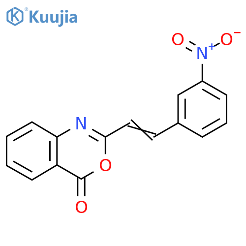 2-(2-(3-Nitrophenyl)vinyl)benzo[D]1,3-oxazin-4-one structure