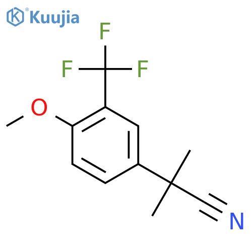 2-4-methoxy-3-(trifluoromethyl)phenyl-2-methylpropanenitrile structure