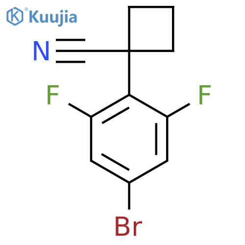 1-(4-bromo-2,6-difluorophenyl)cyclobutane-1-carbonitrile structure