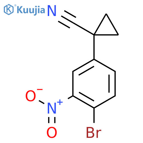 1-(4-bromo-3-nitrophenyl)cyclopropane-1-carbonitrile structure