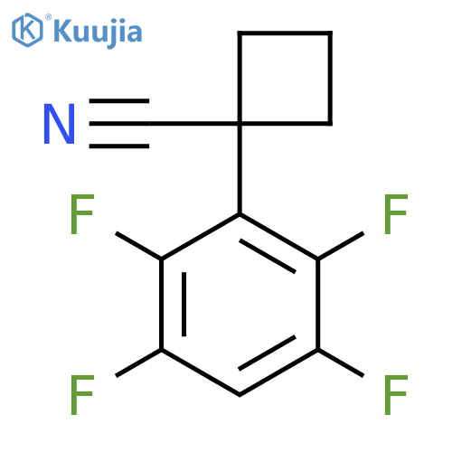 1-(2,3,5,6-tetrafluorophenyl)cyclobutane-1-carbonitrile structure