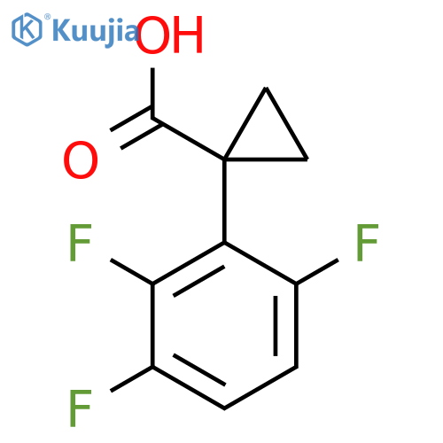 1-(2,3,6-trifluorophenyl)cyclopropane-1-carboxylic acid structure