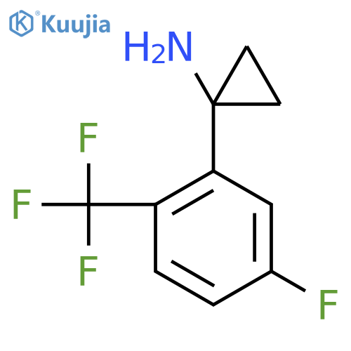1-5-fluoro-2-(trifluoromethyl)phenylcyclopropan-1-amine structure
