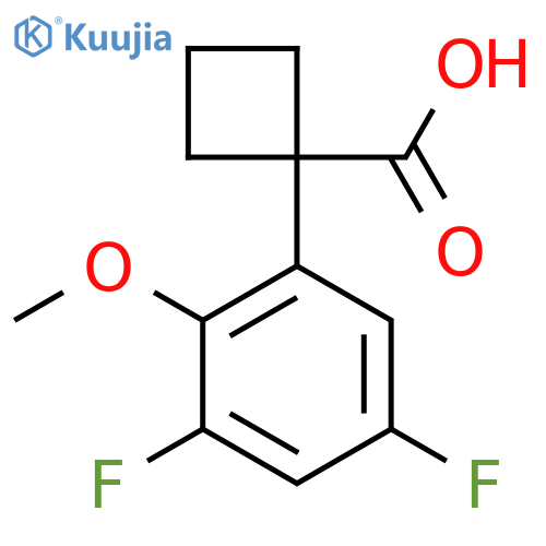1-(3,5-difluoro-2-methoxyphenyl)cyclobutane-1-carboxylic acid structure