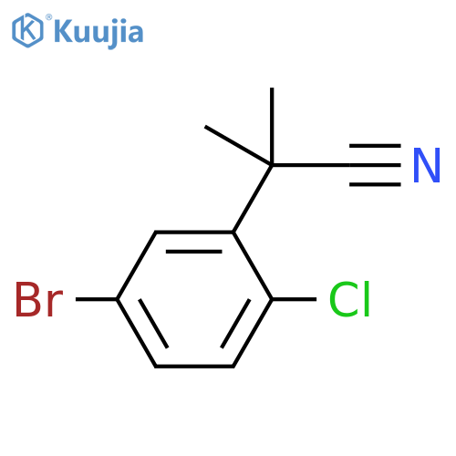 2-(5-bromo-2-chlorophenyl)-2-methylpropanenitrile structure