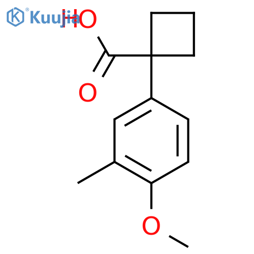 1-(4-methoxy-3-methylphenyl)cyclobutane-1-carboxylic acid structure
