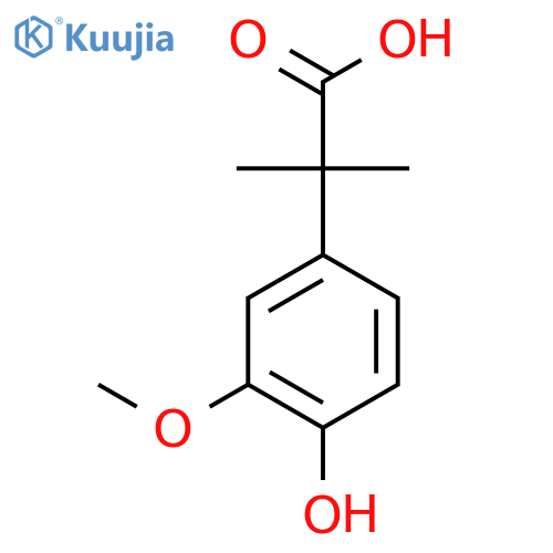 2-(4-Hydroxy-3-methoxyphenyl)-2-methylpropanoic acid structure